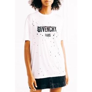 GIVENCHY oversized distressed T-shirt